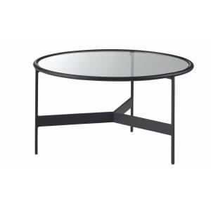 東谷 ラウンドガラステーブル L ブラック HIT-241 メーカー直送 代引