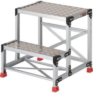 作業用踏台 アルミ製・縞板タイプ 天板寸法600×400×H600 TSFC-266 メーカー直送 代引不可 北海道・沖縄・離島不可