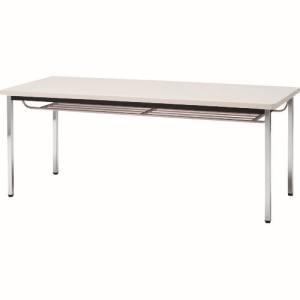 トラスコ TDST1860-W 会議用テーブル 1800X600XH700 下棚付 丸脚 ホワイト TRUSCO メーカー直送 代引不可 北海道 沖縄 離島不可