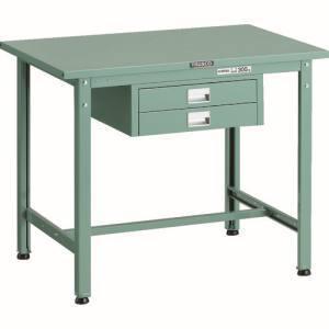 トラスコ SAE-0960UDC2 SAE型軽量作業台 900X600 薄型2段引出し付 GN色 TRUSCO メーカー直送 代引不可 北海道 沖縄 離島不可