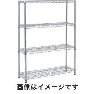ステンレス製メッシュラック H1228XW1207XD457 4段 TSM-4444 メーカー直送 代引不可
