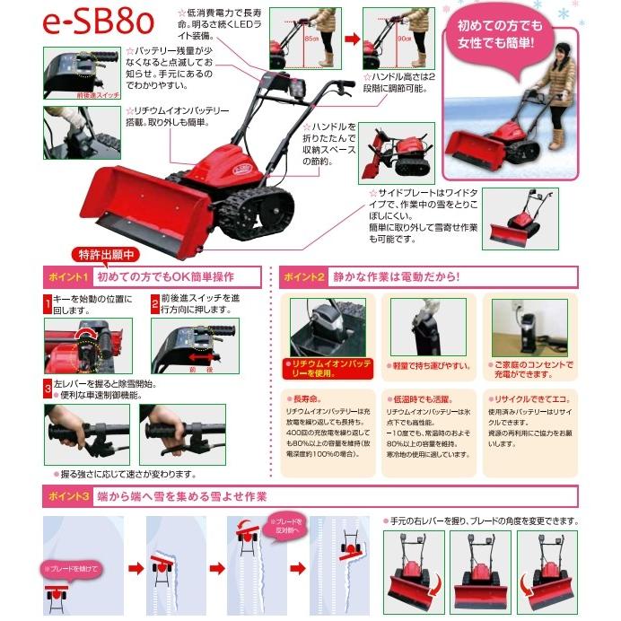 除雪機　WADO e-SB80 バッテリーで動いて、押すタイプ 除雪機 WADO e-SB80 バッテリーで動いて、押すタイプ
