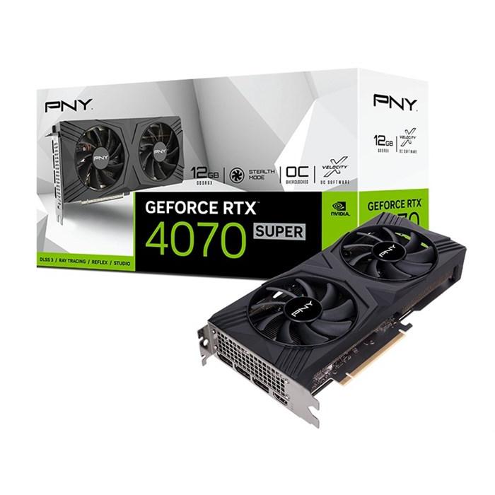 グラフィックボード・グラボ・ビデオカード NVIDIA GeForce RTX 4070 SUPER 12GB. PNY PNY GeForce RTX 4070 SUPER 12GB VERTO OC DualFan VCG4070S12DFXPB1