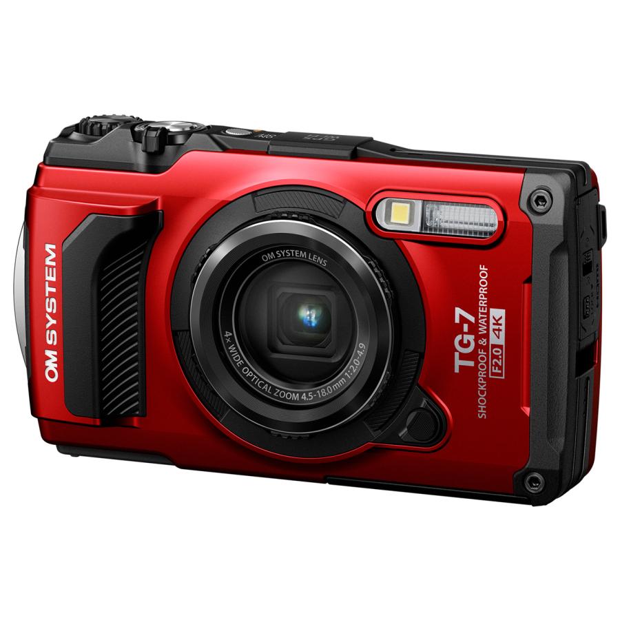 OM SYSTEM Tough TG-7 レッド✨美品 付属品完備 オリンパス オリンパス（OLYMPUS） OM SYSTEM Tough TG-7 (レッド)/オリンパス
