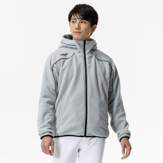 Mizuno スキーウェア フード付き グレー/グリーン スロベニアモデル