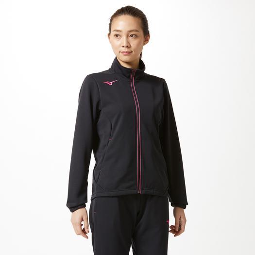 MIZUNO（ミズノ） ウォームアップジャケット［レディース］ ブラック
