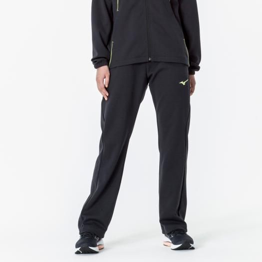ミズノ ウォームアップパンツ ［ウィメンズ］ キャスチャコール×ライム Mizuno 32MDA32507