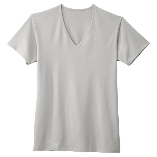 【送料２９０円】ミズノ 耐久消臭／抗菌防臭 着るドラントクイックドライアンダーVネック半袖シャツ（メンズ） ベイパーシルバー Mizuno C2JAA12104 | MIZUNO | 02