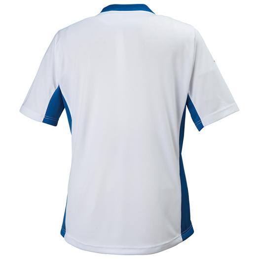 ミズノ フィールドシャツ［ジュニア］ ホワイト×ターキッシュブルー Mizuno P2MA840001｜akichan-do｜02