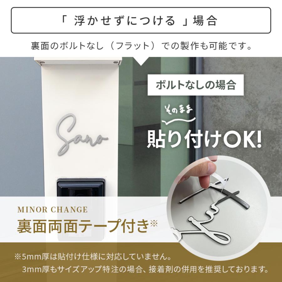 AKIグラス 表札 ステンレス おしゃれ 戸建て ゴールド 切り文字 門柱