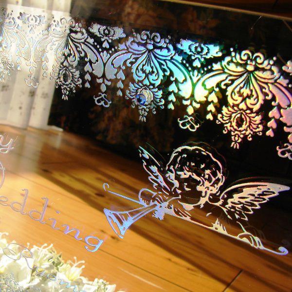 ウェルカムボード 装飾花付き オリジナル ミニミラータイプ WM2 ウェルカムボード 装飾花付き オリジナル ミニミラータイプ WM2