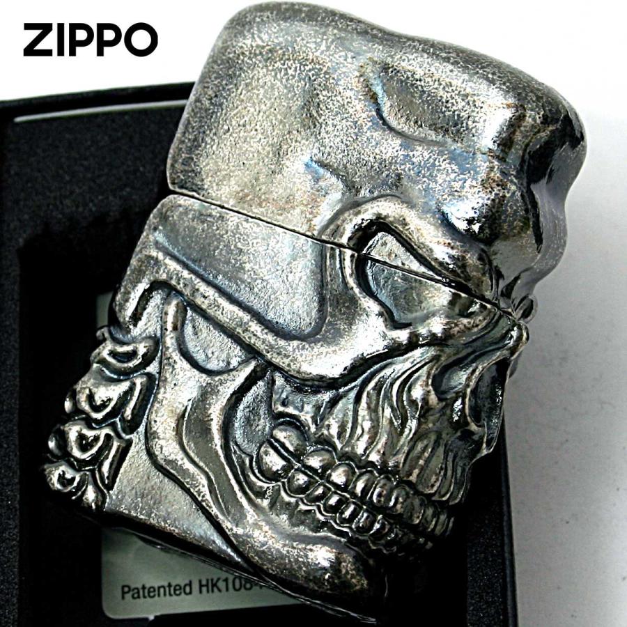 Zippo ジッポライター スカル Skull 骸骨 フルメタルジャケット スペシャル スカル ブラックニッケル  BNB メール便専用商品