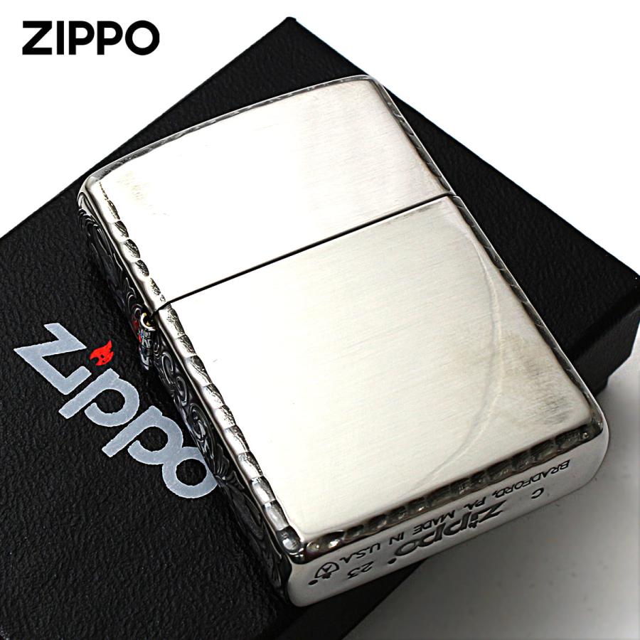 Zippo ジッポライター アーマー サイド アラベスク コーナーリューター 銀メッキ ARMOR SIDE ARABESQNE 162SI-3ARART メール便専用商品