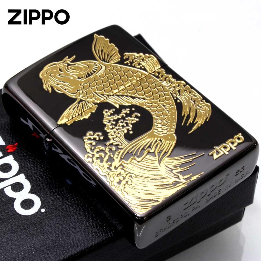 Zippo ジッポライター 鯉 カープ CARP ブラック 2BKG-CARP メール便専用商品