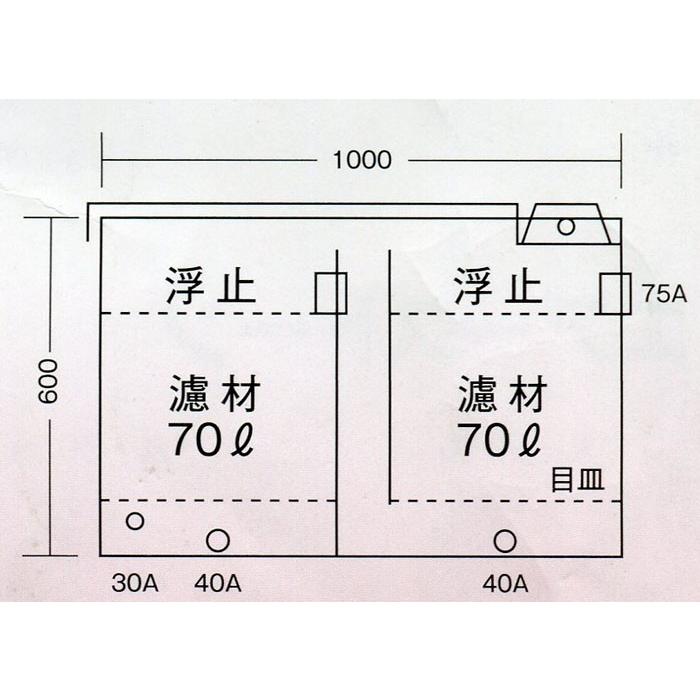池用濾過槽 殺藻灯付き生物濾過槽 デオフィルター1型 送料別途 池用濾過槽 殺藻灯付き生物濾過槽 デオフィルター1型 送料別途