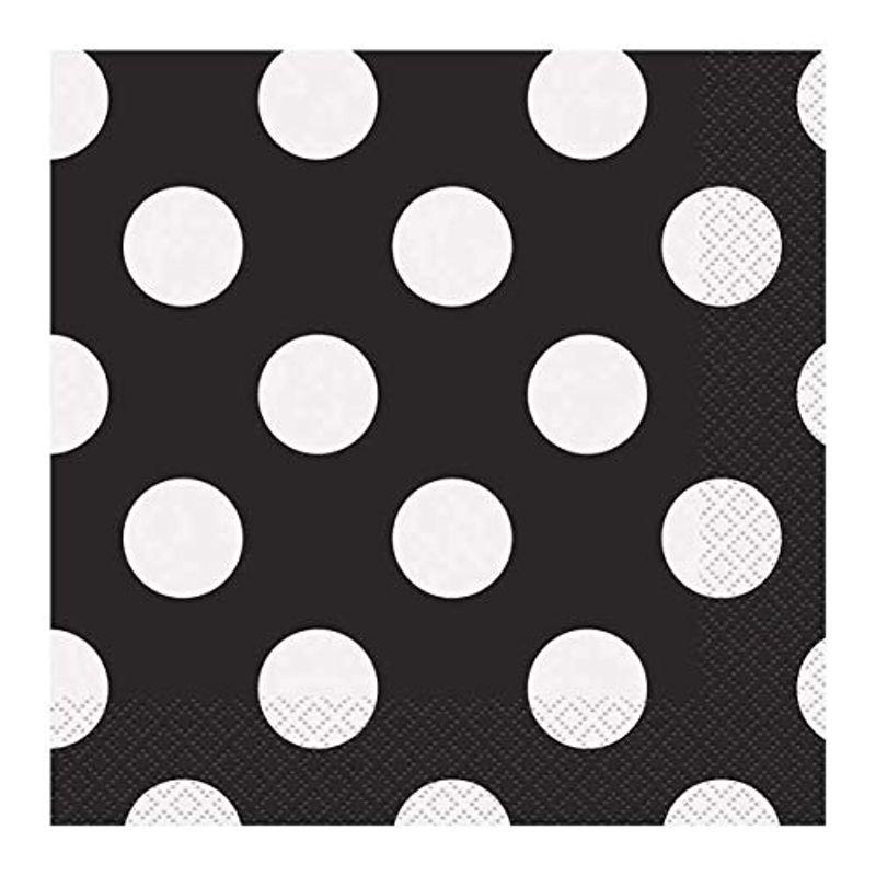 通販限定 Black and White Dots Lunch Napkins (16)  黒と白のドットランチナプキン（16）♪ハロウィン♪クリスマス:直営店限定 -istx.edu.ec