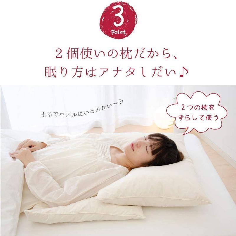 【限定販売】 2つの枕を重ねて使う枕（ツインサポートピロー） ５０×７０ｃｍ - plazamedspa.com