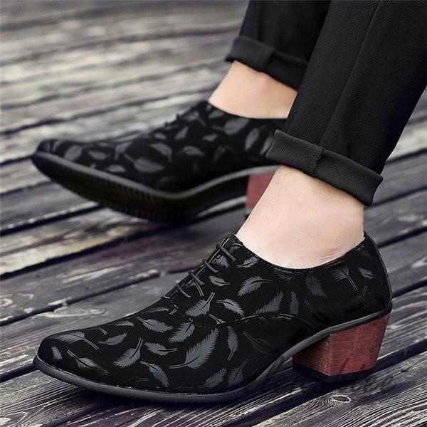 革靴 メンズ ハイヒール おしゃれ カジュアルシューズ レザーシューズ 皮靴 紳士靴 とんがりトウ 結婚式 欧米風 かっこいい 派手 008 Cl Wc702 Inotenka 通販 Yahoo ショッピング