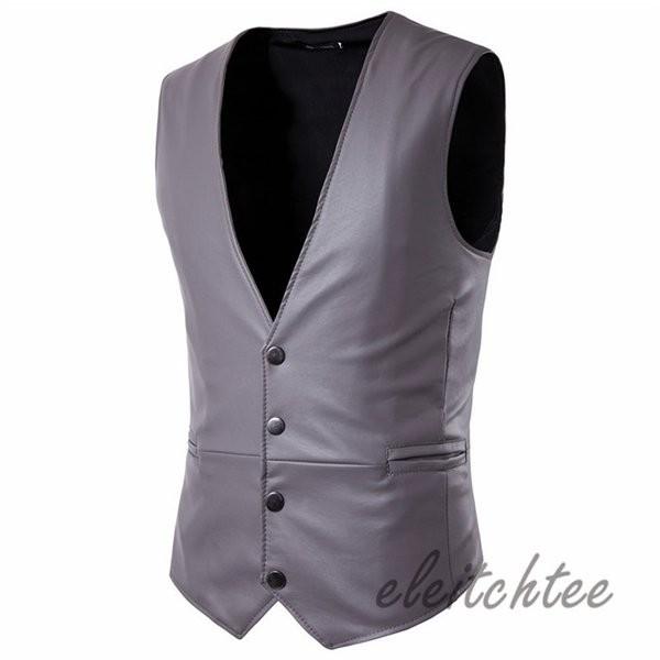 レザーベスト メンズ スーツベスト ジレ Pu革 フォーマル チョッキ 細身 紳士服 ビジネス 結婚式 パーティー かっこいい 008 Cryp J02 Inotenka 通販 Yahoo ショッピング