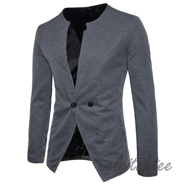 テーラードジャケット ブレザー メンズ ノーカラー カジュアルコート 紳士服 アウター 通勤 上着 結婚式 008 Cryp X327 Inotenka 通販 Yahoo ショッピング