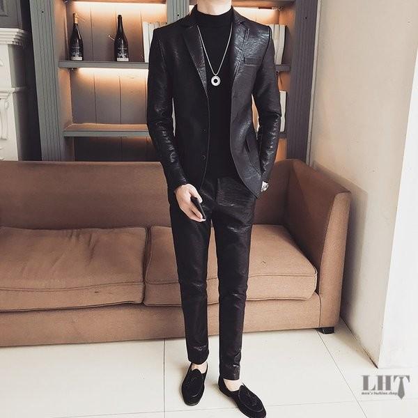 L最安値リーバイス メンズ レザー テーラードジャケット L 黒 スーツ 本革 本皮 テーラードジャケット メンズ L 16 9 Epmhv Quito Gob Ec