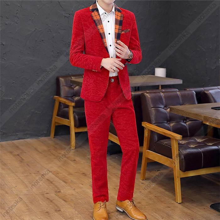 カジュアルスーツ メンズ セットアップ スリムスーツ おしゃれ テーラードジャケット 長袖 スキニーパンツ パイル生地 紳士服 パーティー 成人式 ステージ服装 008 Mhzy 1928 Inotenka 通販 Yahoo ショッピング