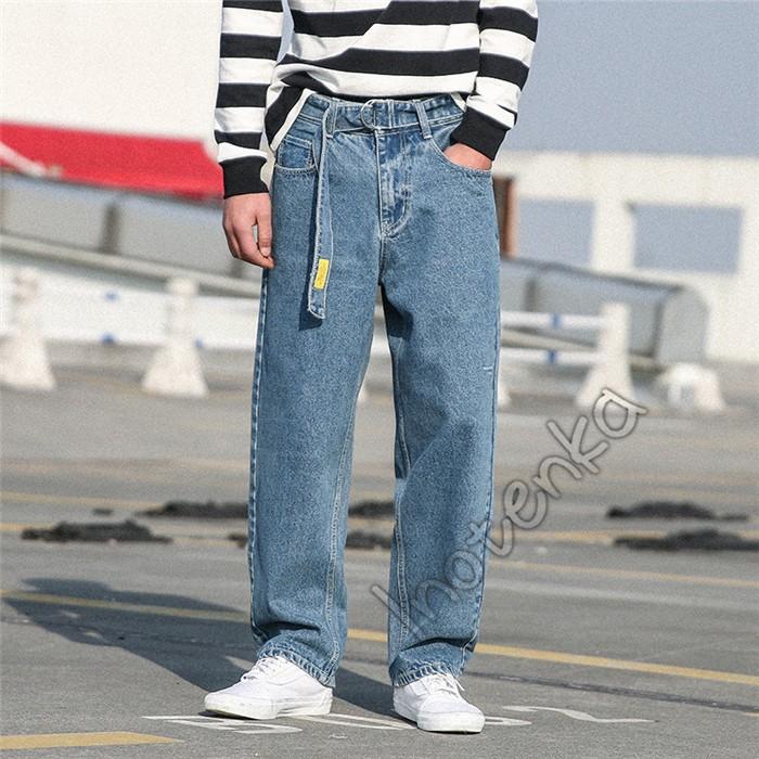 ジーンズ メンズ デニムパンツ ストレート ワイドパンツ ビッグシルエット 新作 ジーパン Gパン ロングパンツ 長ズボン ゆったり デニム ベルト付き 008 Ycfs C1141 Inotenka 通販 Yahoo ショッピング