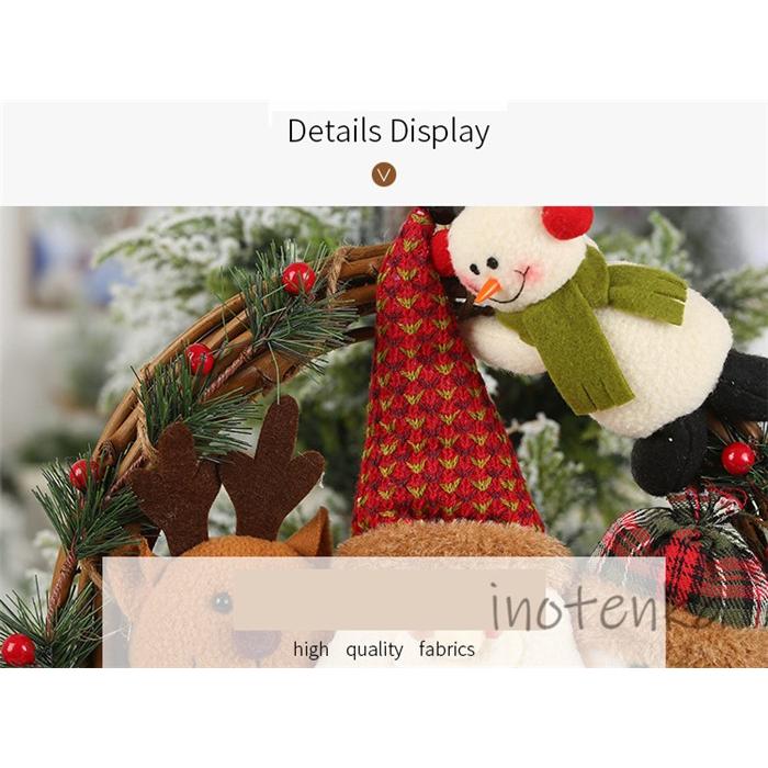 クリスマスリース 玄関 ドア 壁 クリスマスツリー飾り クリスマスオーナメント 雪だるま サンタクロース 手作り 北欧風 プレゼント 29 29cm 036 Jxk 06 Inotenka 通販 Yahoo ショッピング