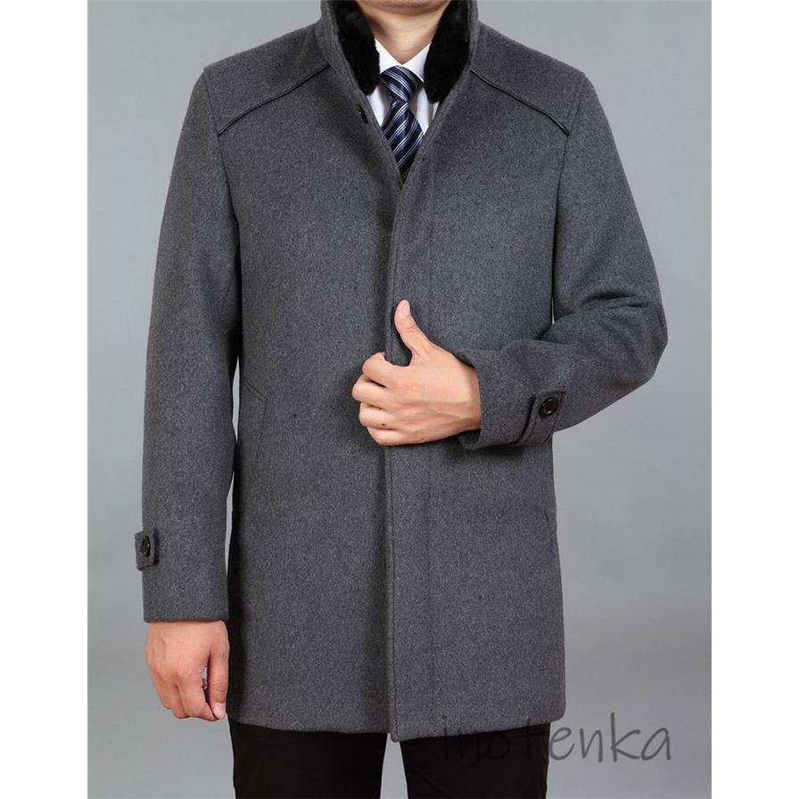 ウールコート メンズ ビジネスコート スタンドカラー リアルファー 防寒着 メルトン 紳士 ラシャ ジャケット アウター 人気 052 Xaw 1357 1018 Inotenka 通販 Yahoo ショッピング