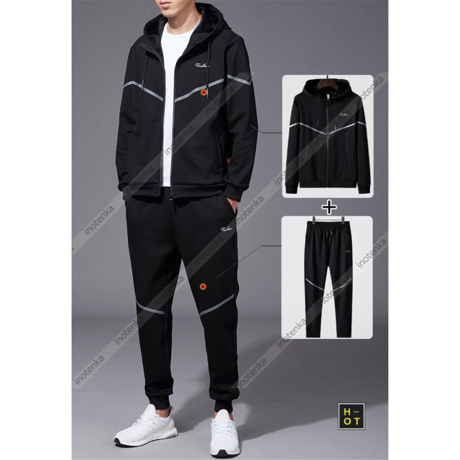 上下セット ジャージ メンズ スウェット セットアップ スポーツウェア パーカー 長袖 トラックスーツ 運動風 春 秋 冬 トレーニング ゆったり 大きいサイズあり 062 Tjlfs 3097 Inotenka 通販 Yahoo ショッピング