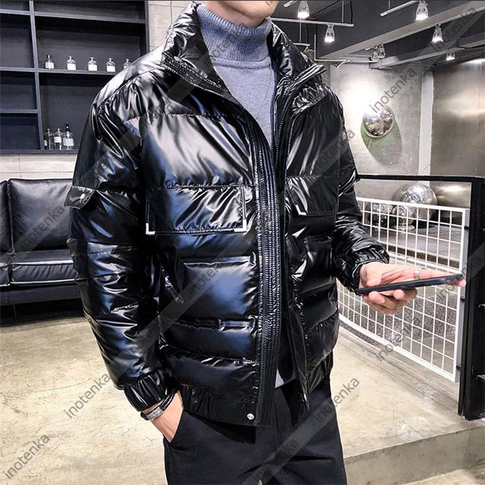 高知インター店 フードなし ハーフ丈 ダウンジャケット コート メンズ ダウンコート 白ダウン 新作 アウトドア 無地 軽量 厚手 冬 秋 カジュアル 防風 撥水 防寒 光沢感 ダウンコート カラー 9235金色 Moonbreaking Com