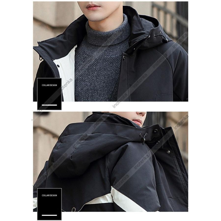 枚数限定 ダウンコート メンズ コート ダウンジャケット ロング丈 フード付き 白ダウン90 防寒 撥水 防風 カジュアル 秋 冬 厚手 軽量 無地 アウトドア 初売りセール Karmagazine Net