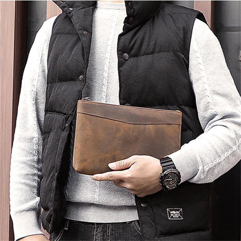 本革セカンドバッグメンズ本革クラッチバッグメンズレザー持ち手ビジネスお財布