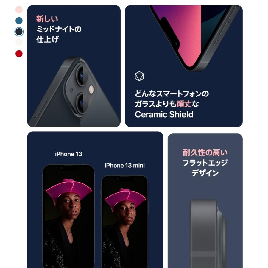 訳あり4 SIMフリー 未使用品 iPhone13 128GB ミッドナイト [Midnight