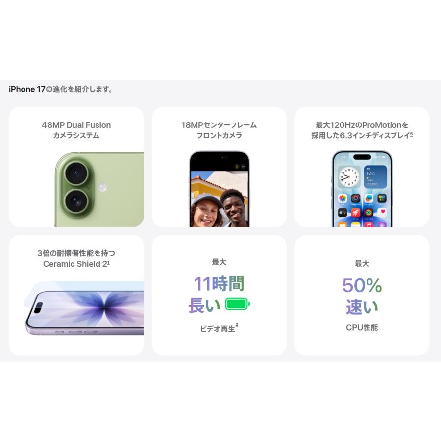 スマートフォン本体 iPhone17 256 Mist Blue iPhone 17 SIMフリー iPhone17 256GB ミストブルー [Mist Blue