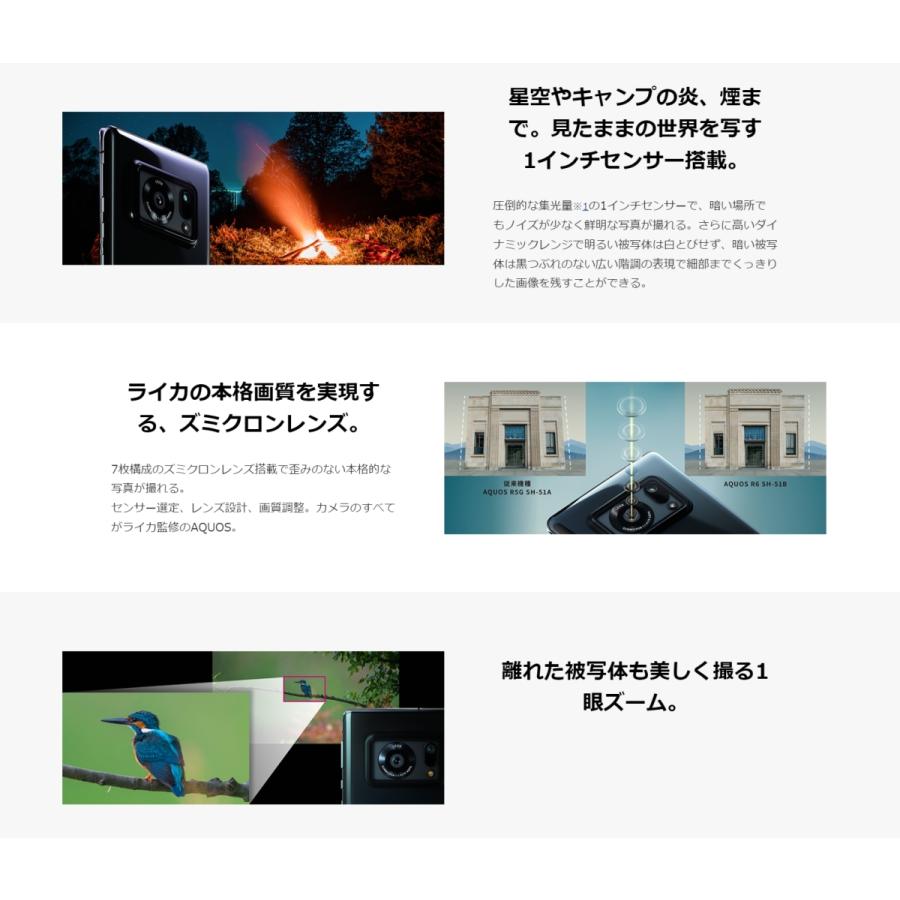 AQUOS SIMフリー SH-51B R6 ホワイト [White] Leica docomo 新品 未