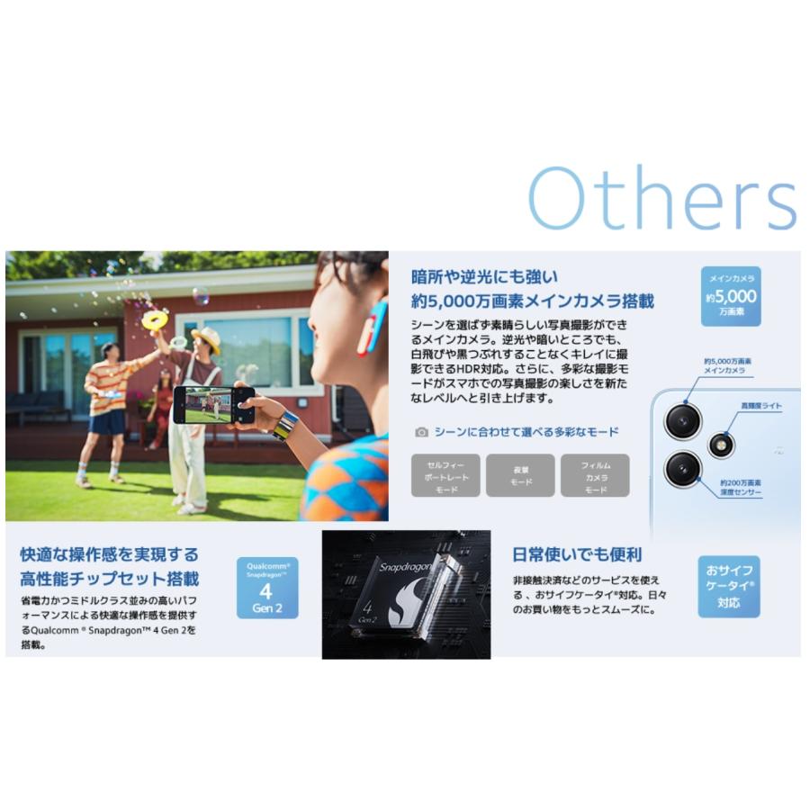 Redmi 【訳あり・フィルム破れ】SIMフリー 12 5G XIG03 スカイブルー