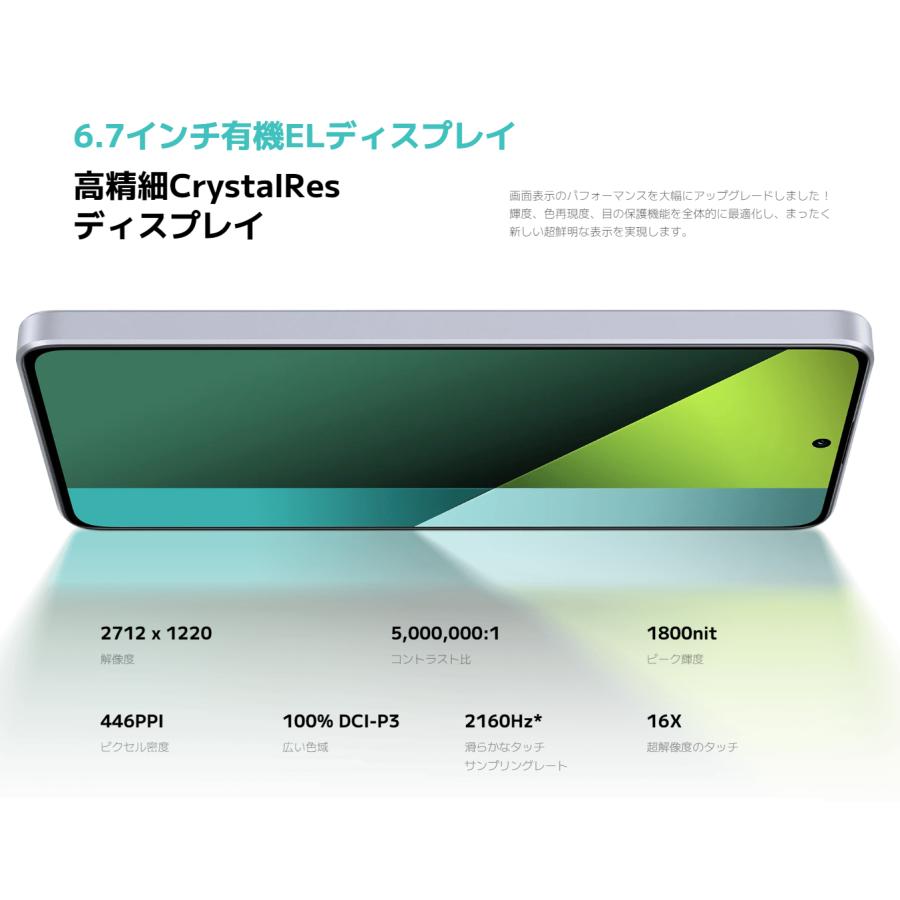 Redmi SIMフリー Note 13 Pro 5G XIG05 ミッドナイトブラック