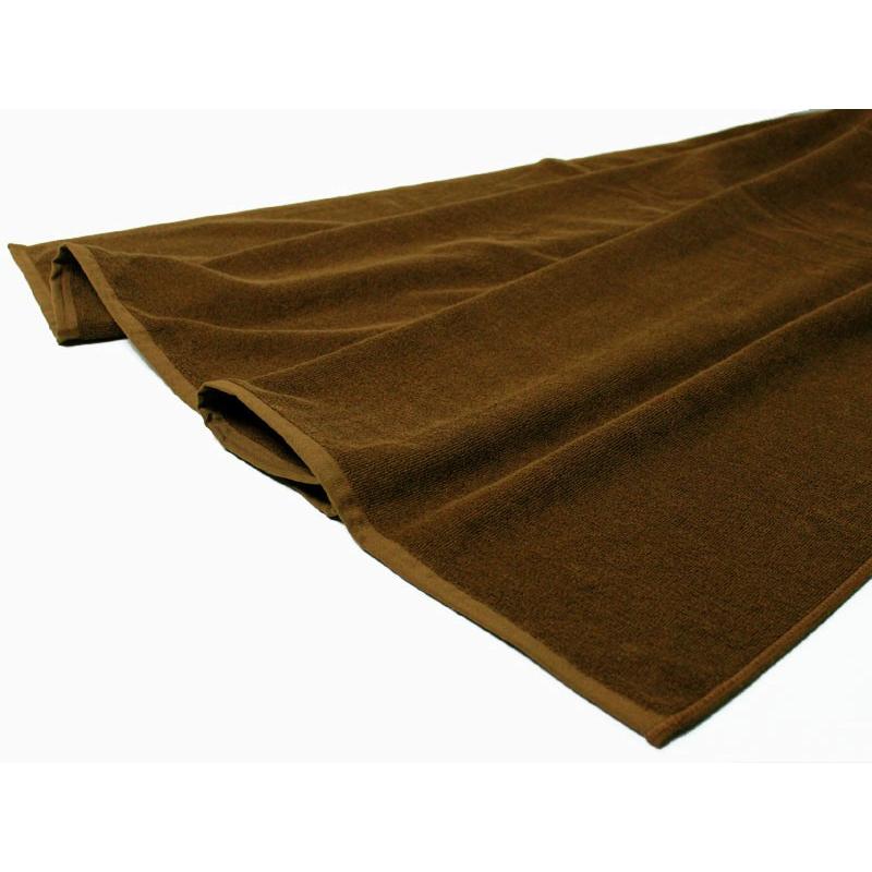 超大判バスタオル (タオルシーツ) 業務用 約120×210cm レピア織り スレン染め 2530匁 ブラウン系 同色5枚セットの画像