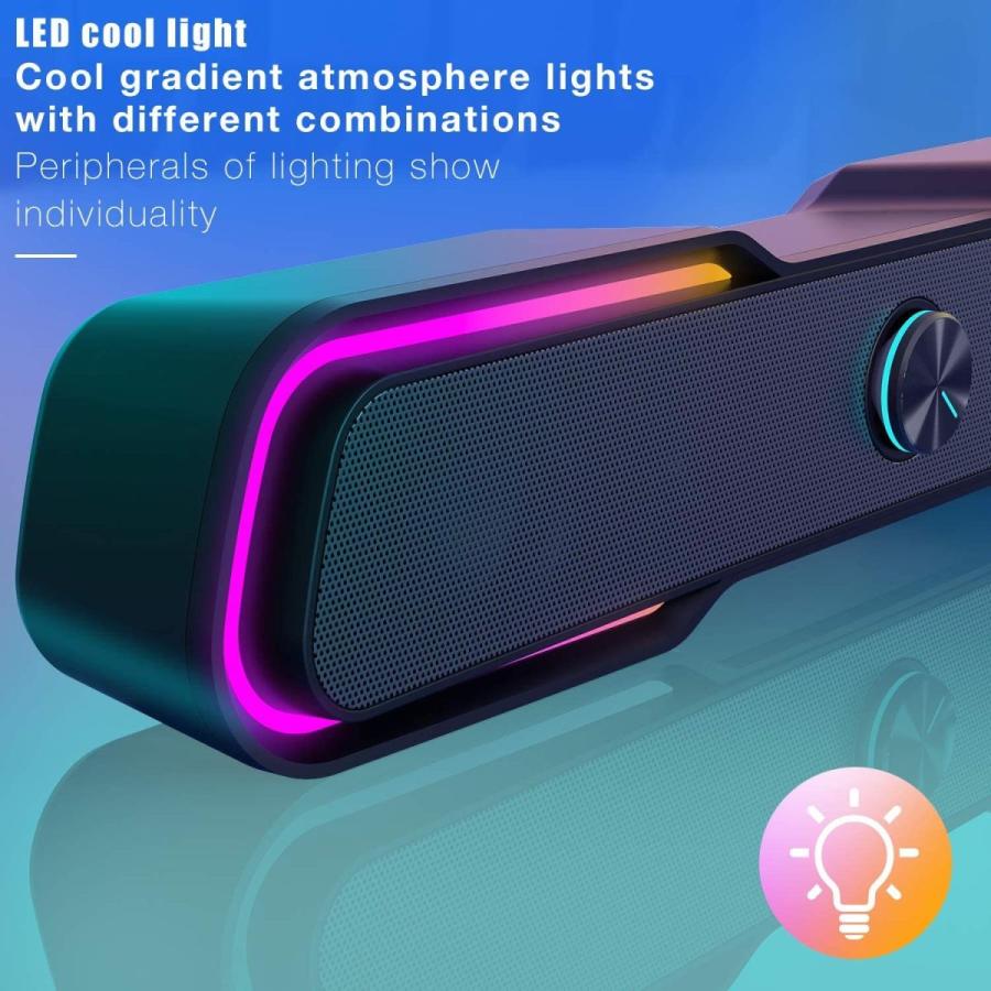 Pc スピーカー Oeare ステレオ Usb サウンドバー 小型 大音量 高音質 Usb給電 Aux接続 テレビ パソコン スマホ 対応