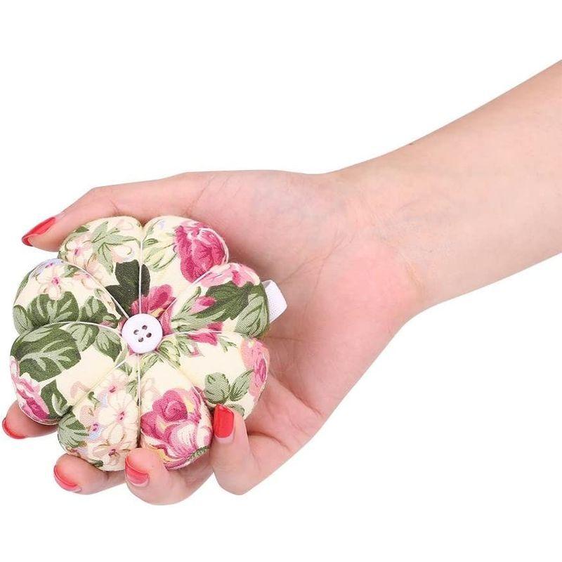 祝開店 大放出セール開催中 花柄 縫製ピンクッション ピンクッション 針山 ミシン用 針 収納 裁縫道具 両面使用 クラフト 調節可能なバンド 4 ピンクッション 針山 Www We Job Com