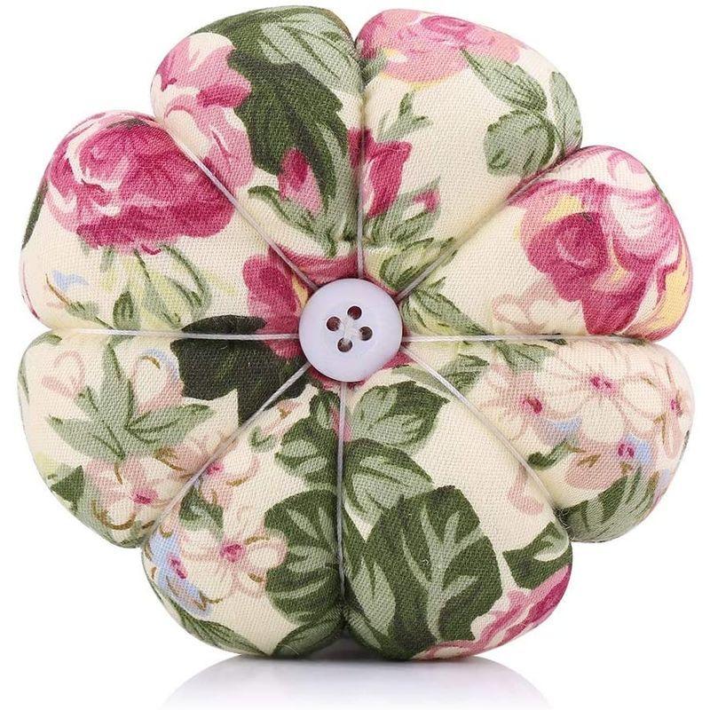 祝開店 大放出セール開催中 花柄 縫製ピンクッション ピンクッション 針山 ミシン用 針 収納 裁縫道具 両面使用 クラフト 調節可能なバンド 4 ピンクッション 針山 Www We Job Com