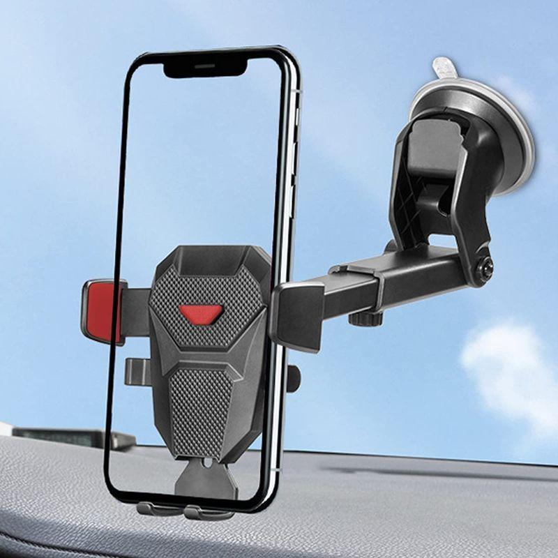 22年版車載ホルダー スマホスタンド 360度回転 オートロックカーフォンホルダー 伸縮アーム 取り付け簡単 安定性 携帯ホルダー 車 最安値級価格 オートロックカーフォンホルダー