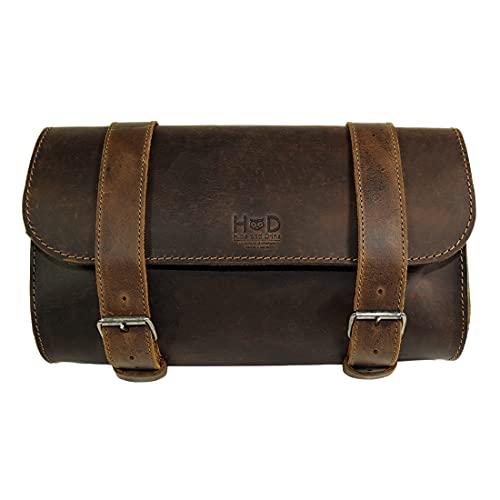 Hide & Drink, Thick Leather Motorcycle Handlebar Bag/Tool bag/Accessory