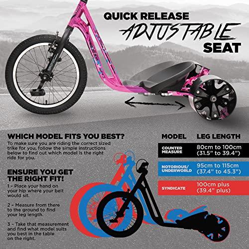 【早い者勝ち！】 TRIADカウンターメジャー・プロドリフトトライク、ドリフト用18インチビッグホイールスライダー、プレミアム品質、耐久性のある後輪、2ポジション調整バケッ 【TMF1471016371】(51312円)