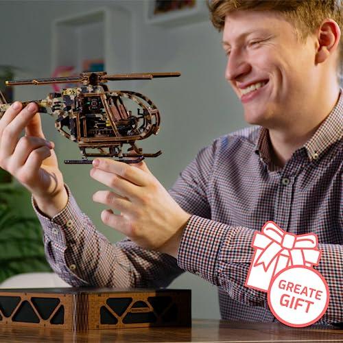 木造。シティヘリコプター大人用3D木製パズル178パーツ-大人用航空機模型製作キット-大人用木製3Dパズル-大人用3D木製模型製作キット-縮尺1×30 パズルゲーム IQ1589288801(14050円)