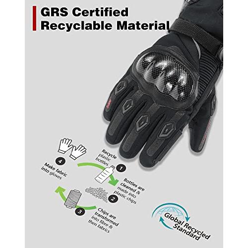 電熱グローブ バイク用 防寒 撥水加工 急速加熱 炭素繊維 カーボン