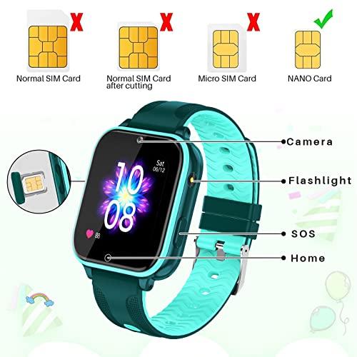 cjc 4G Smart Watch for Kids with SIMカード、1.7インチHD大画面Kids Phone Smartwatch GPS測位、コールボイス&ビデオチャット、SOS、WiFi、Kids Children Kids 4G cjc Smart Watch for with SIMカード 7インチHD大画面Kids Phone Smartwatch GPS測位 コールボイス&ビデオチャット SOS WiFi Children