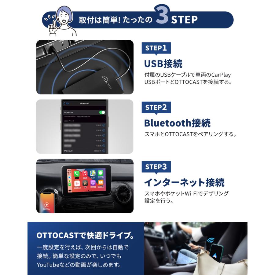 オットキャスト OTTOCAST CarPlay AI Box U2-PLUS ストレージ64G｜akindoyamaru｜04