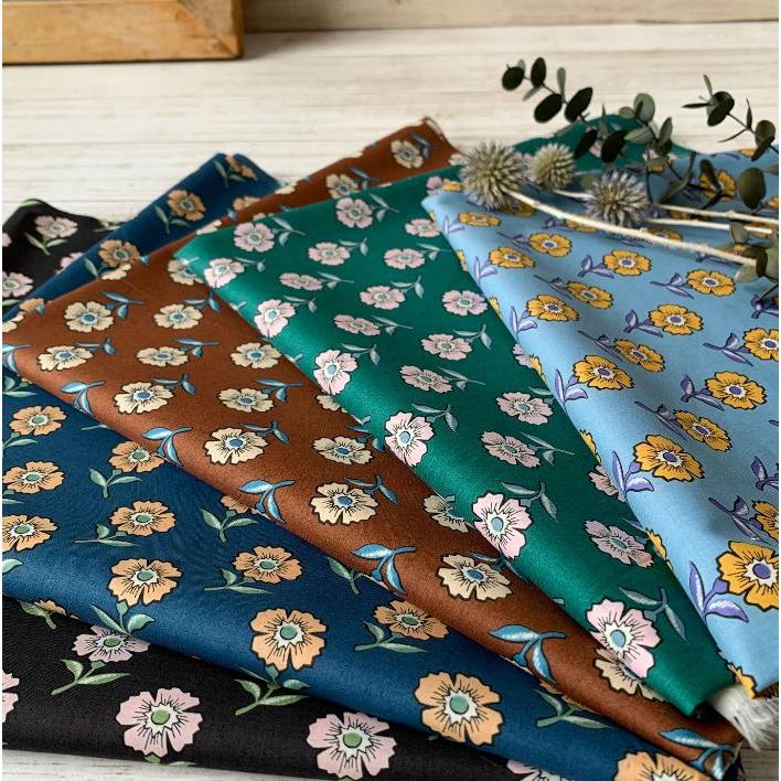 レトロ プリント 生地 花柄 80ローン 10cm単位 数量5から 600 2 Okb Fabric 通販 Yahoo ショッピング
